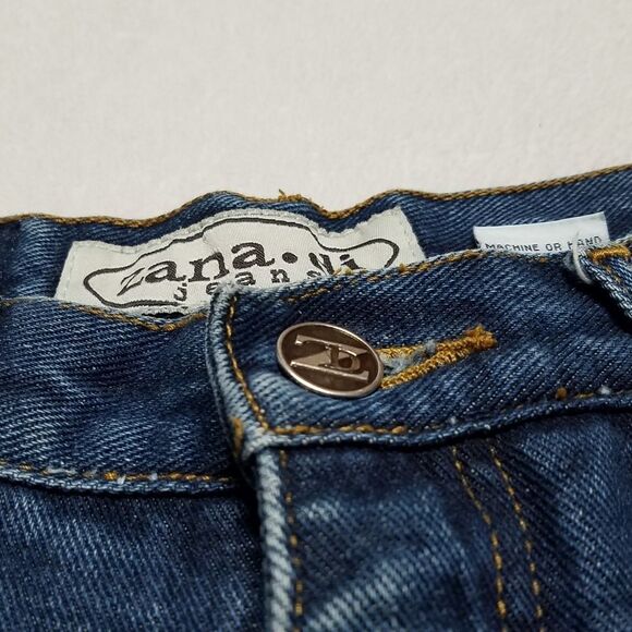 VINTAGE 90s Zana-di Dark Wash High Rise Flare Jean - Picture 11 of 16